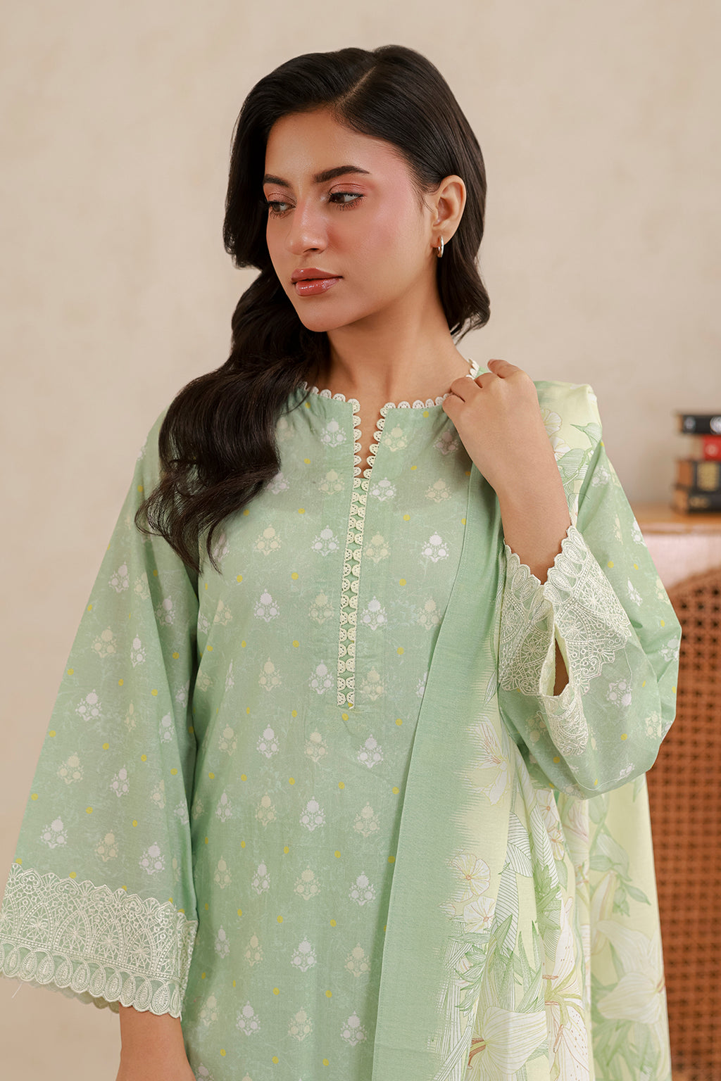 Embroidered Shirt Shalwar Dupatta - 0780