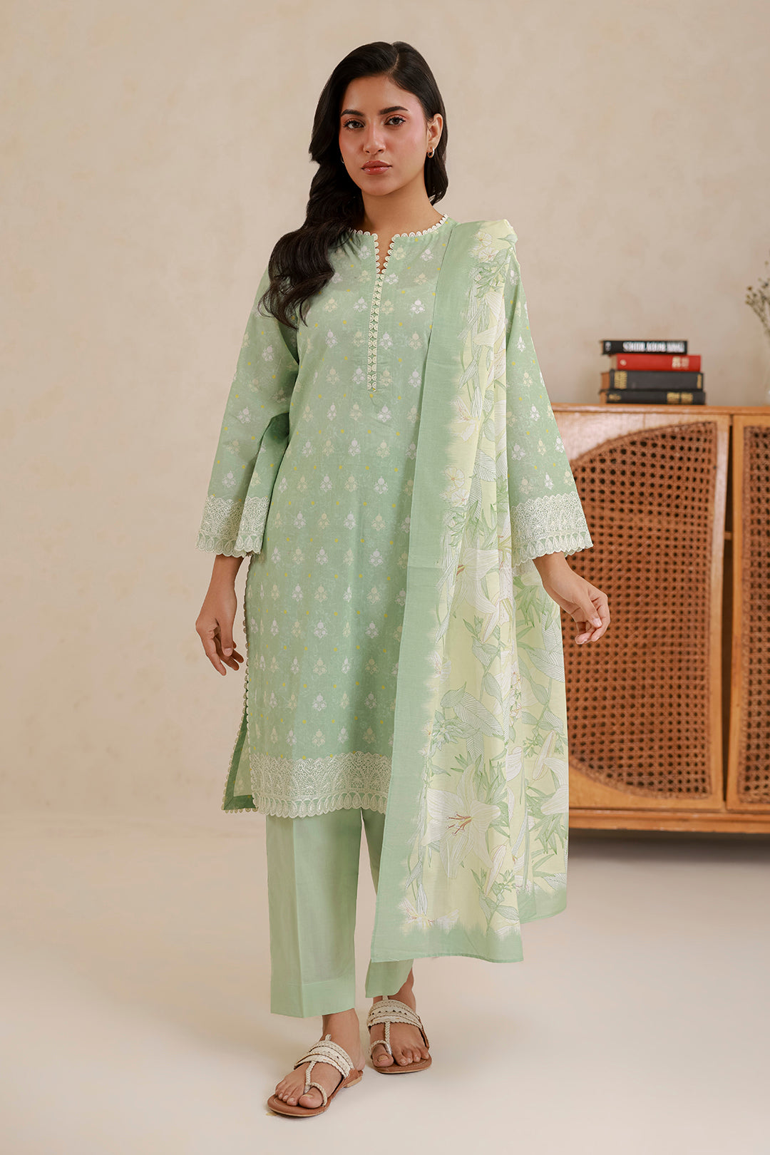 Embroidered Shirt Shalwar Dupatta - 0780