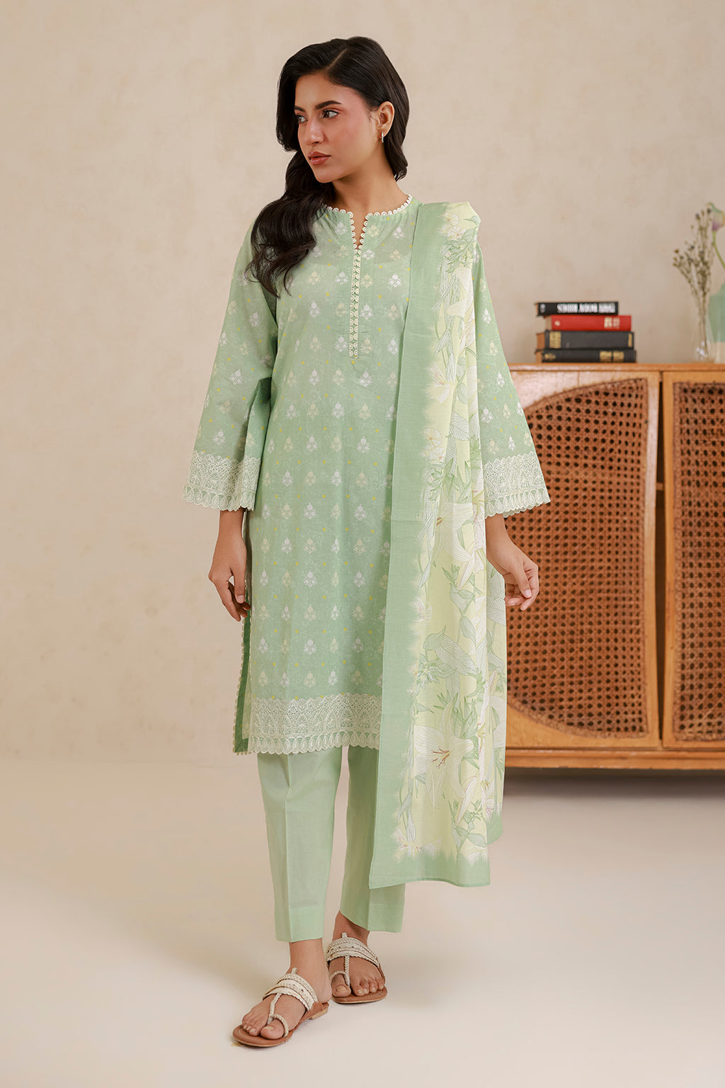 Embroidered Shirt Shalwar Dupatta - 0780