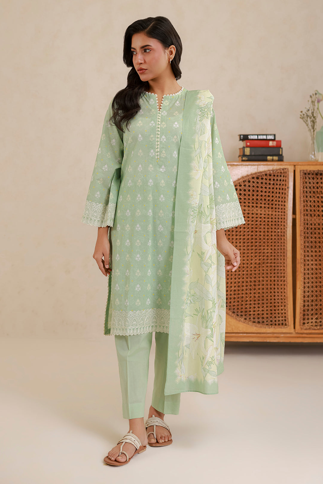 Embroidered Shirt Shalwar Dupatta - 0780