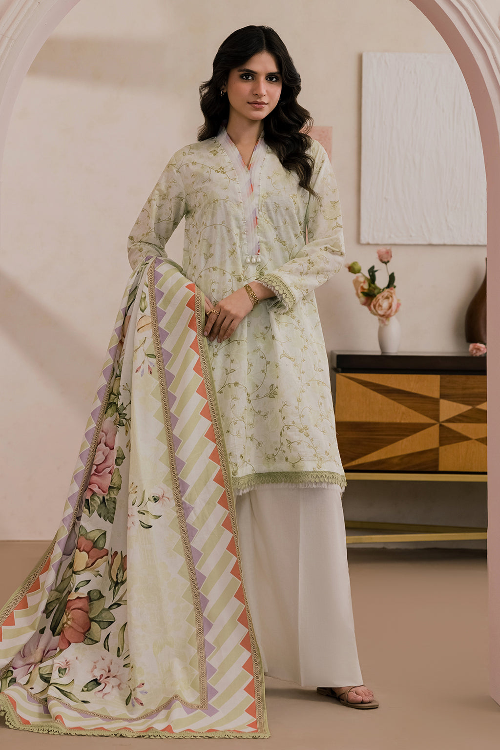 Embroidered Shirt Shalwar Dupatta - 0781