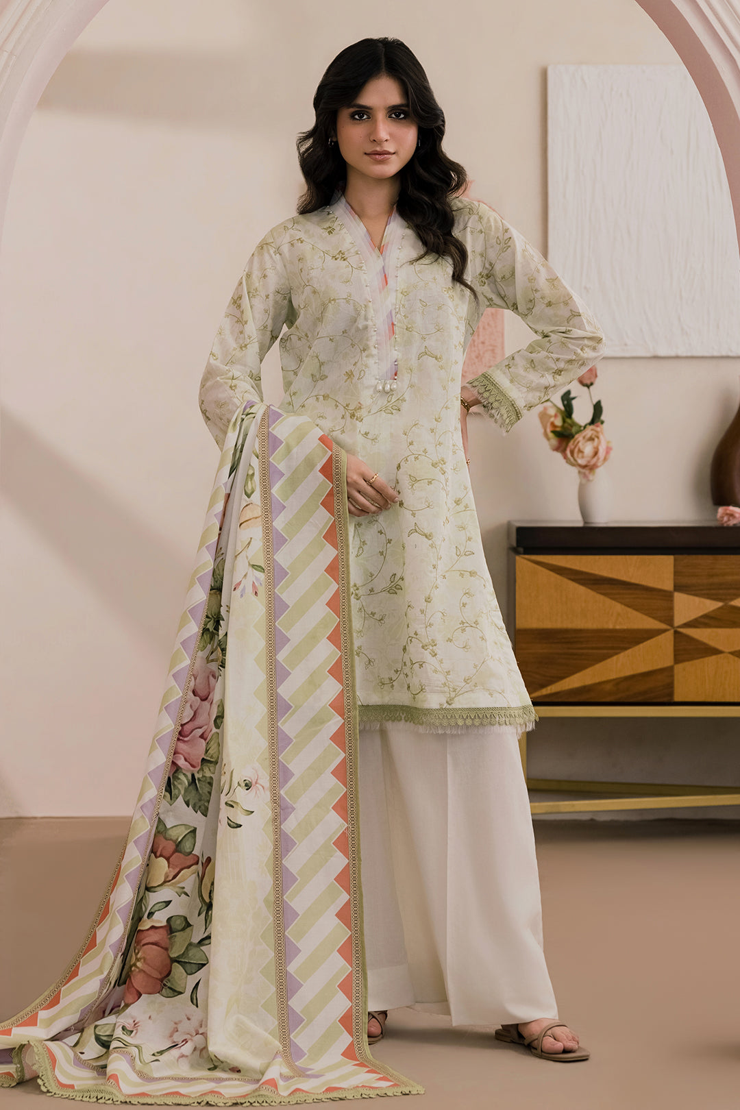 Embroidered Shirt Shalwar Dupatta - 0781