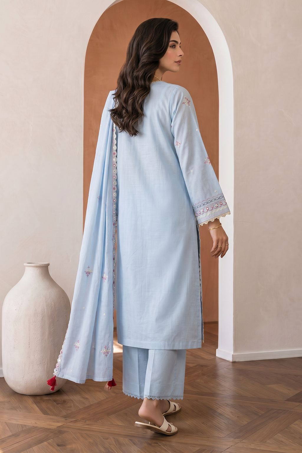 Embroidered Shirt Shalwar Dupatta - 0783