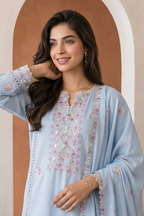 Embroidered Shirt Shalwar Dupatta - 0783