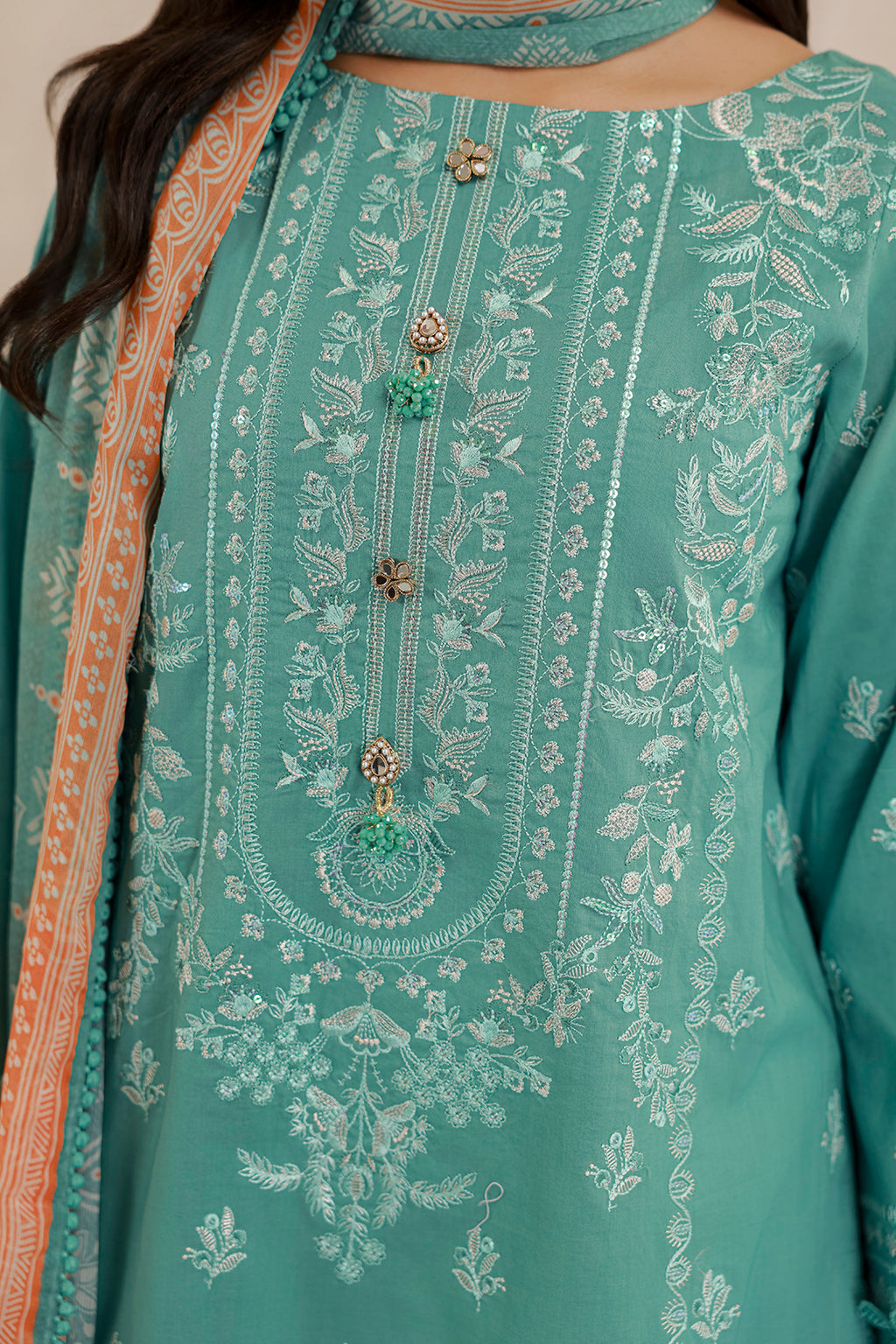 Embroidered Shirt Shalwar Dupatta - 0784