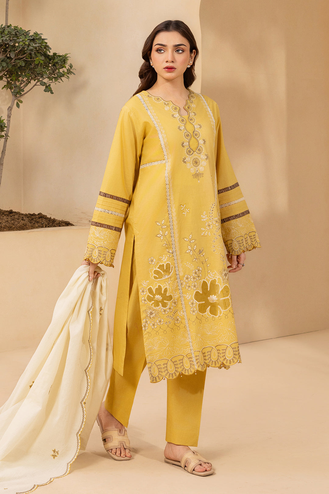 Embroidered Shirt Shalwar Dupatta - 0785