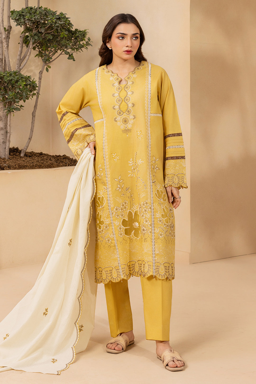 Embroidered Shirt Shalwar Dupatta - 0785
