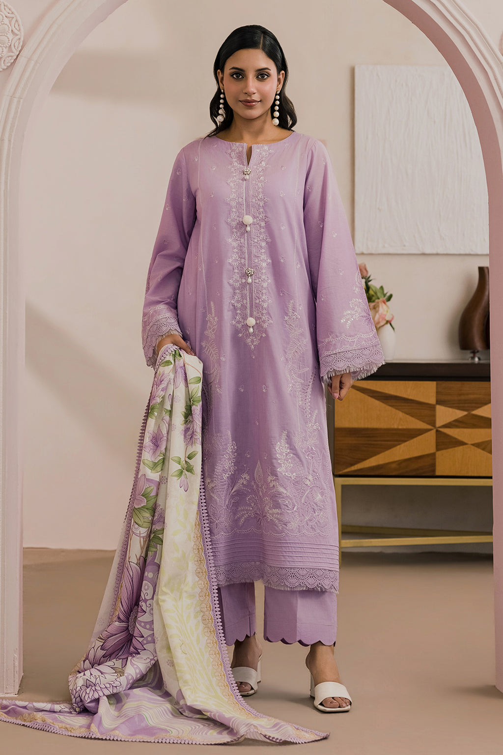 Embroidered Shirt Shalwar Dupatta - 0786