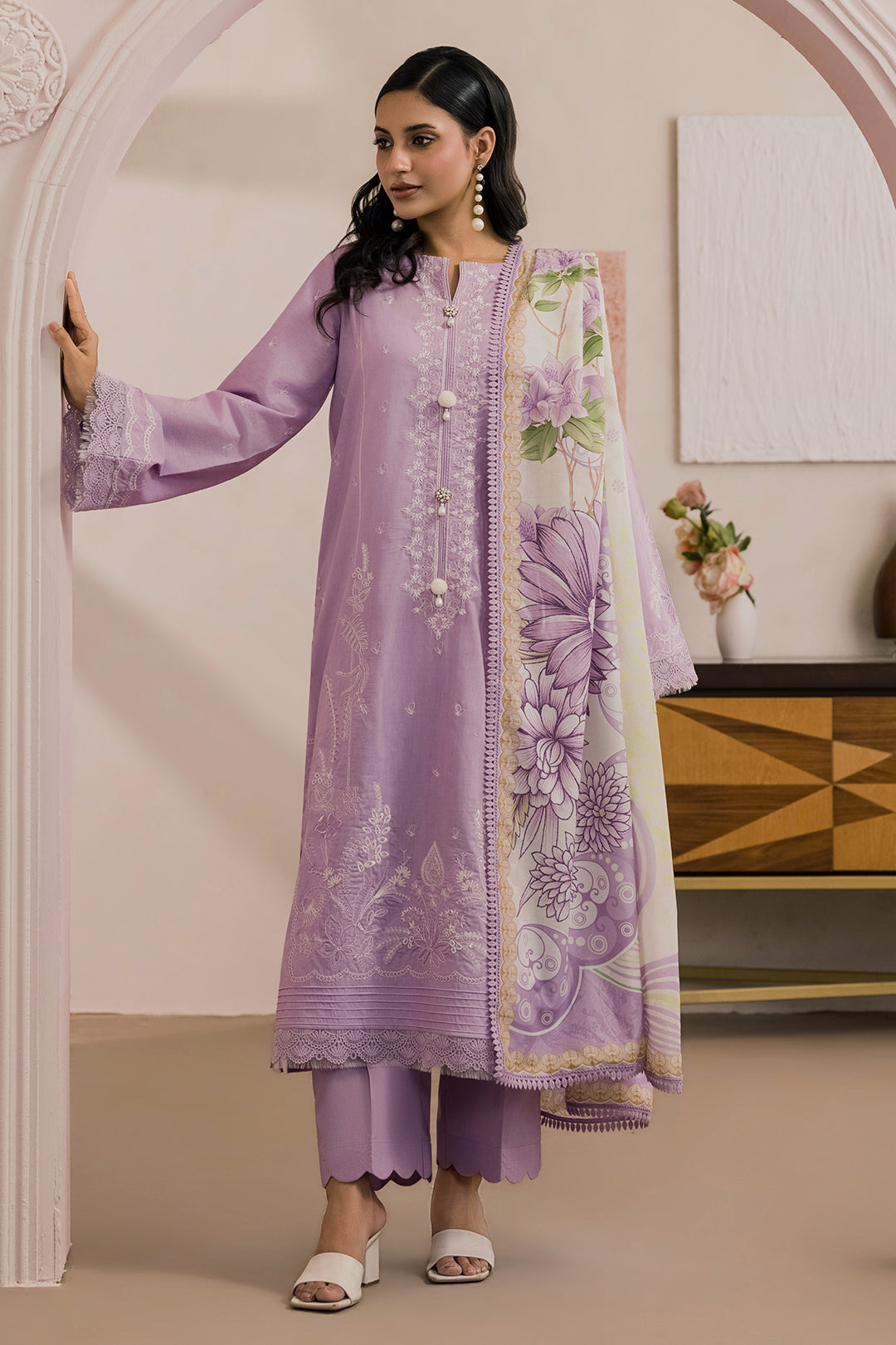 Embroidered Shirt Shalwar Dupatta - 0786
