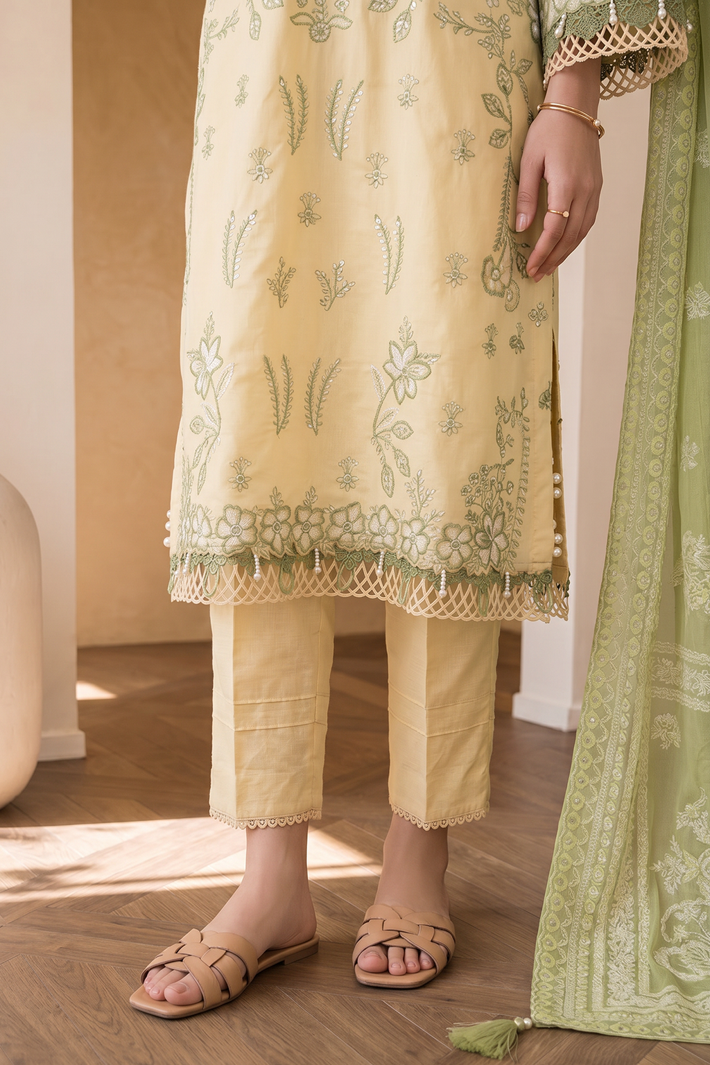 Embroidered Shirt Shalwar Dupatta - 0787