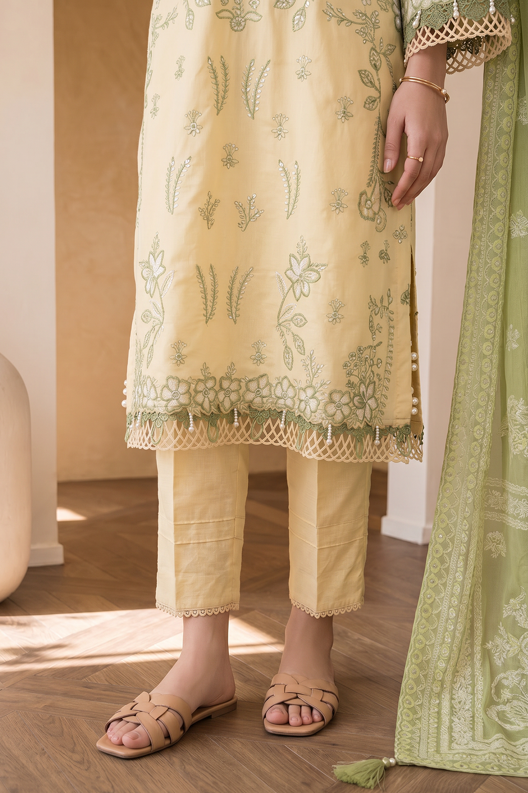 Embroidered Shirt Shalwar Dupatta - 0787