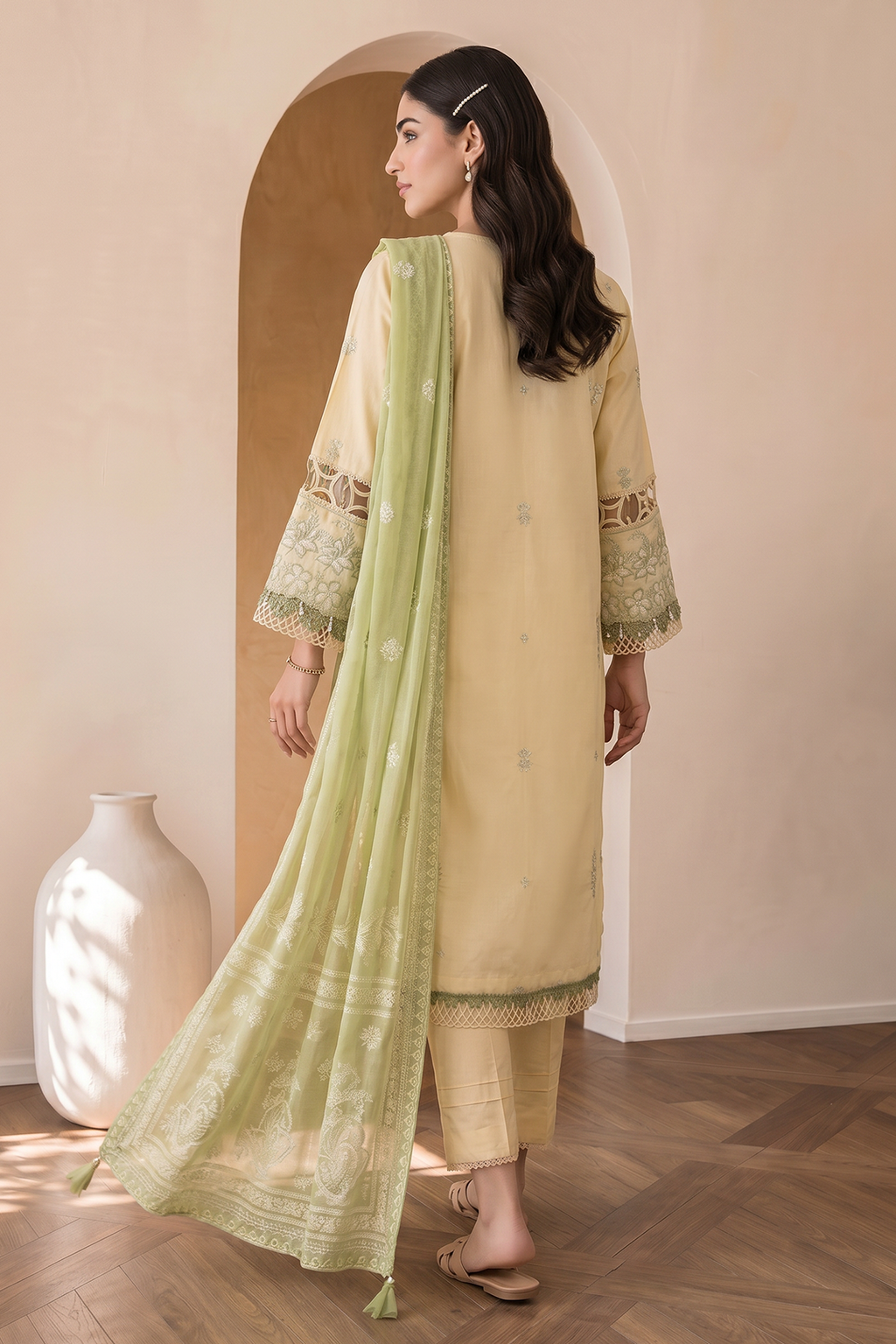 Embroidered Shirt Shalwar Dupatta - 0787