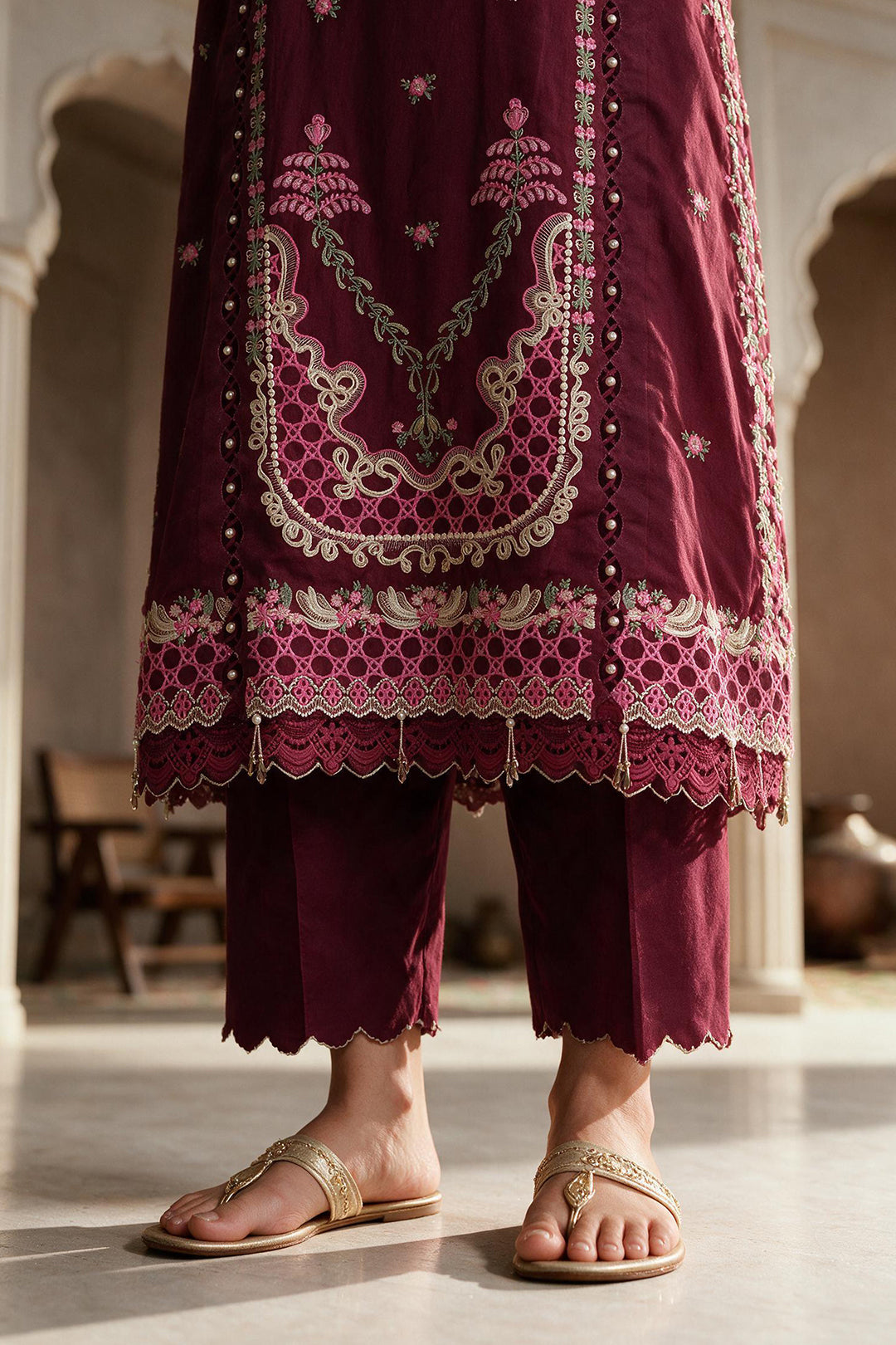 Embroidered Shirt Shalwar Dupatta - 0789