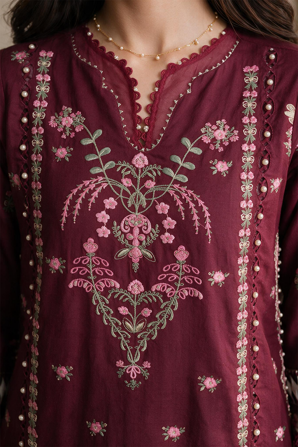 Embroidered Shirt Shalwar Dupatta - 0789