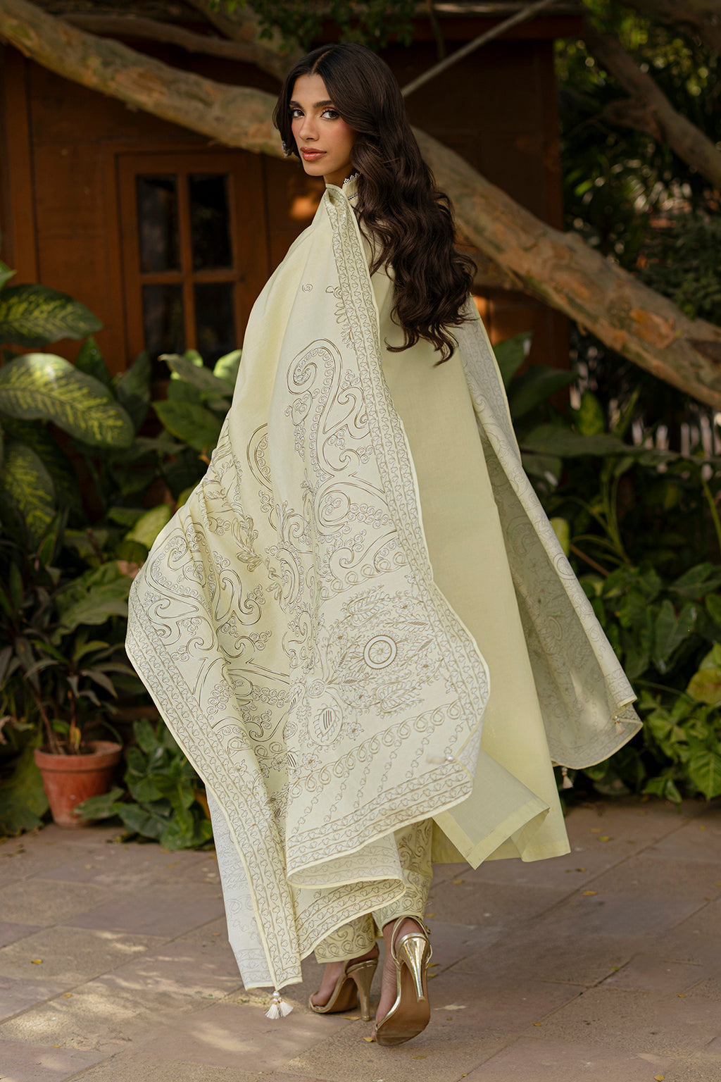 Embroidered Shirt Shalwar Dupatta - 0790