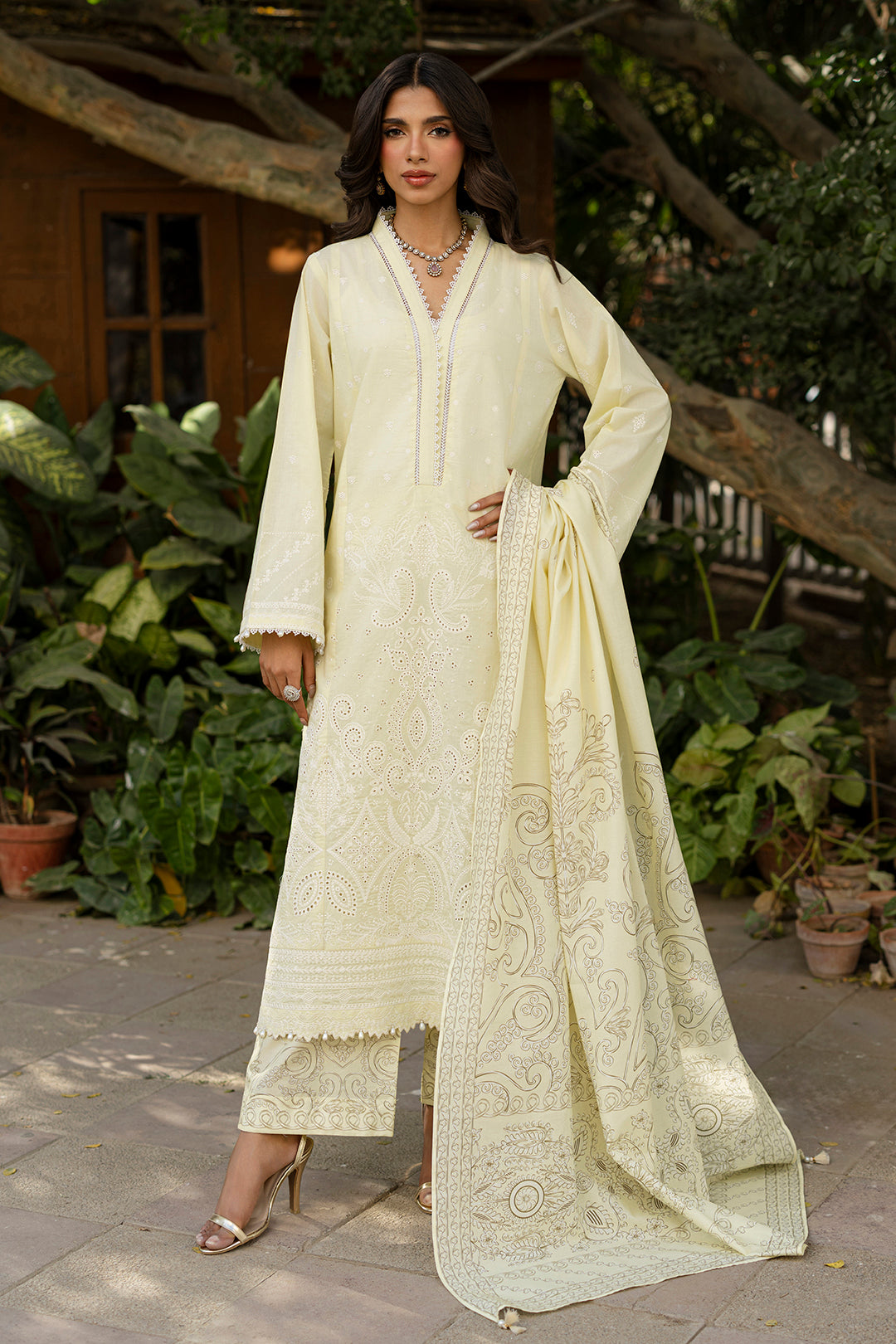 Embroidered Shirt Shalwar Dupatta - 0790