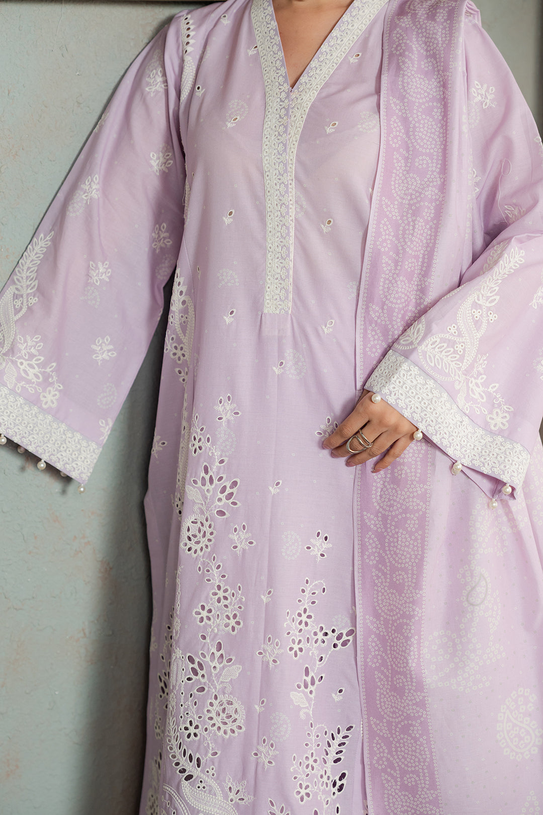 Embroidered Shirt Shalwar Dupatta - 0792