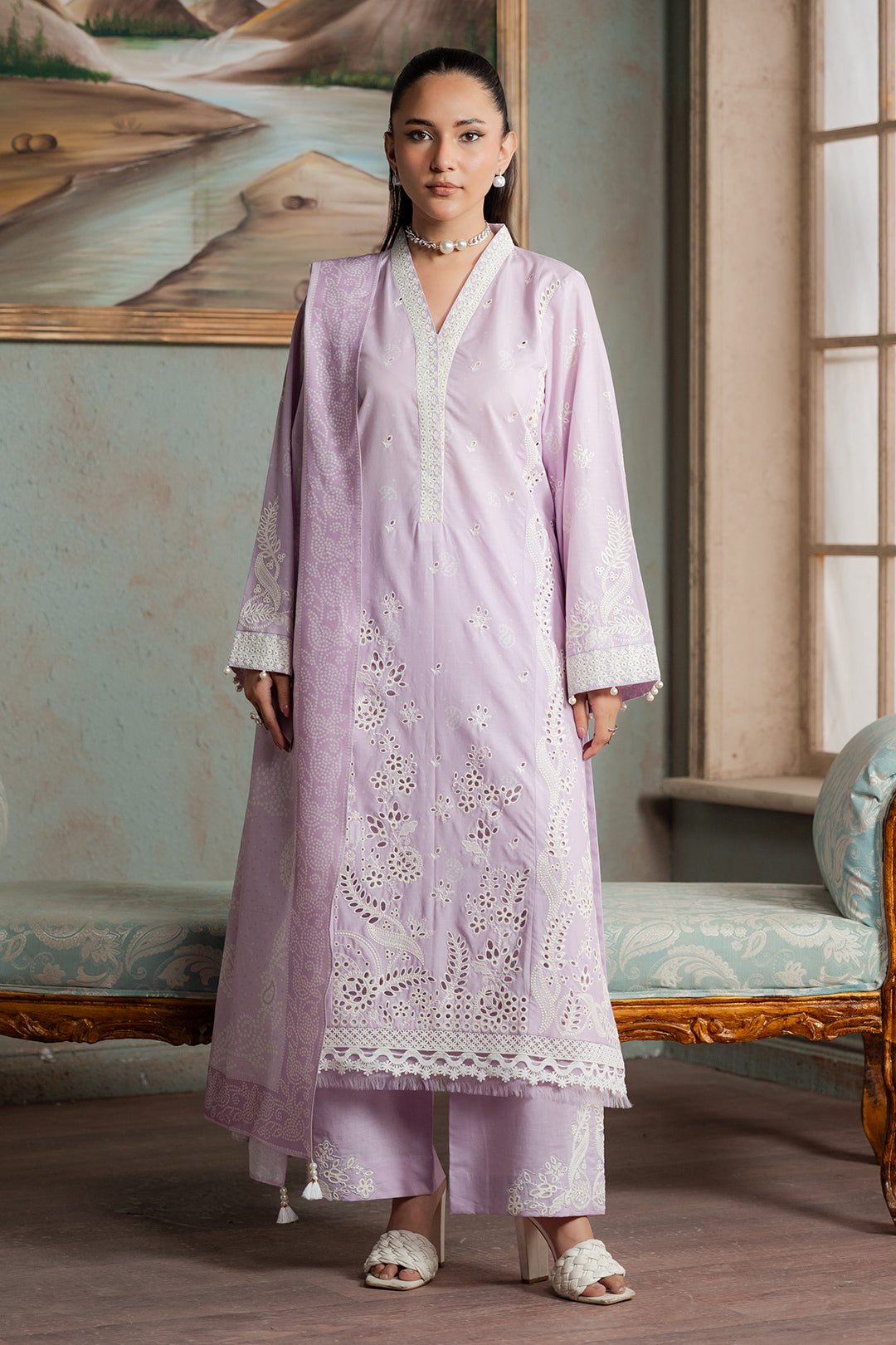 Embroidered Shirt Shalwar Dupatta - 0792