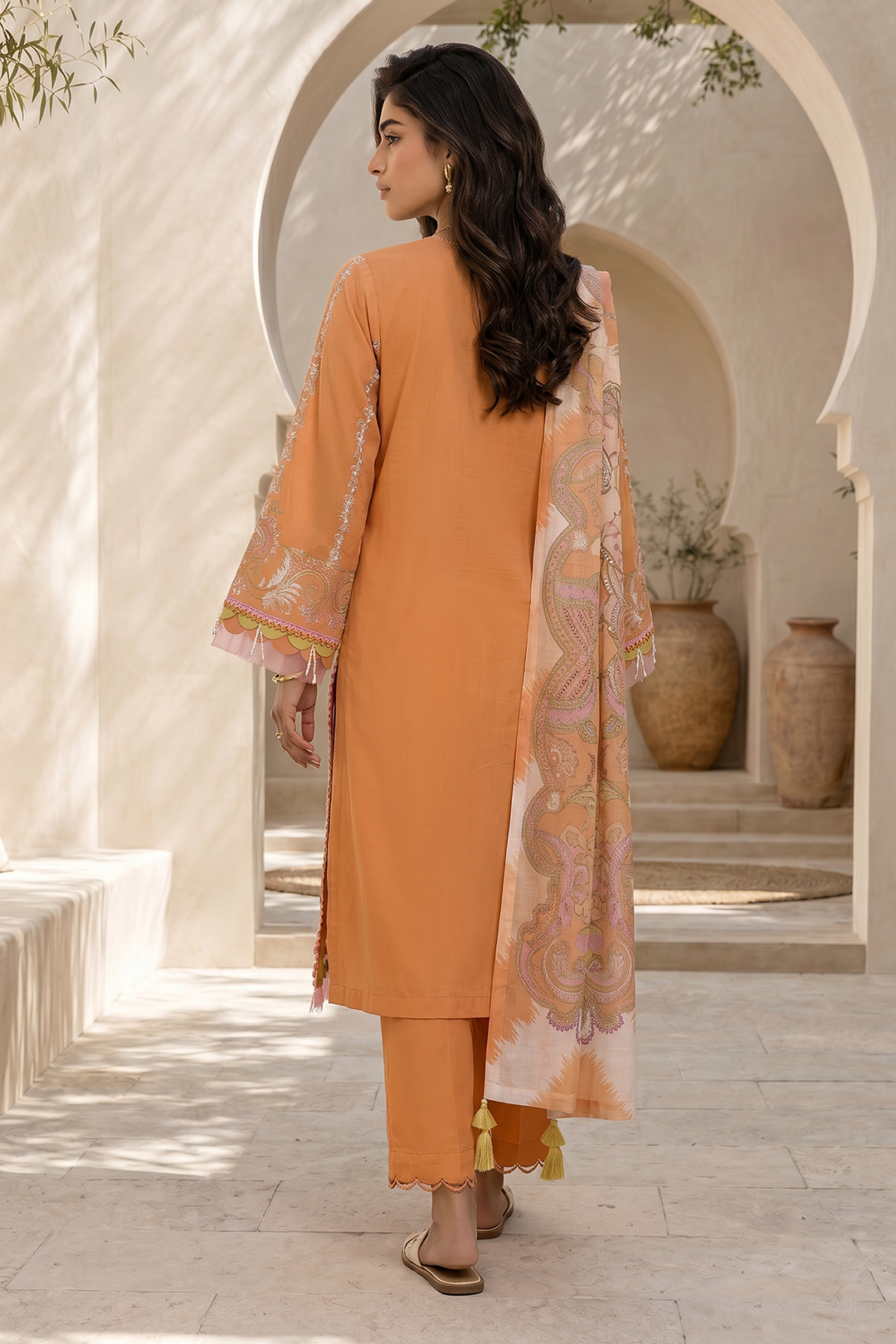 Embroidered Shirt Shalwar Dupatta - 0793