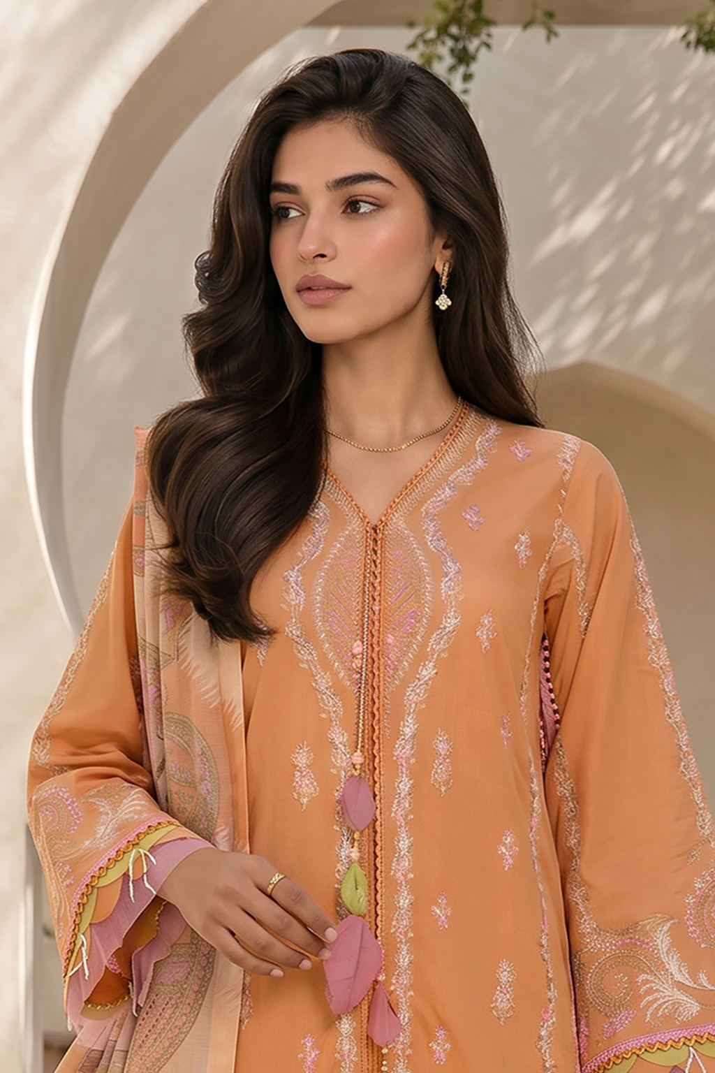 Embroidered Shirt Shalwar Dupatta - 0793