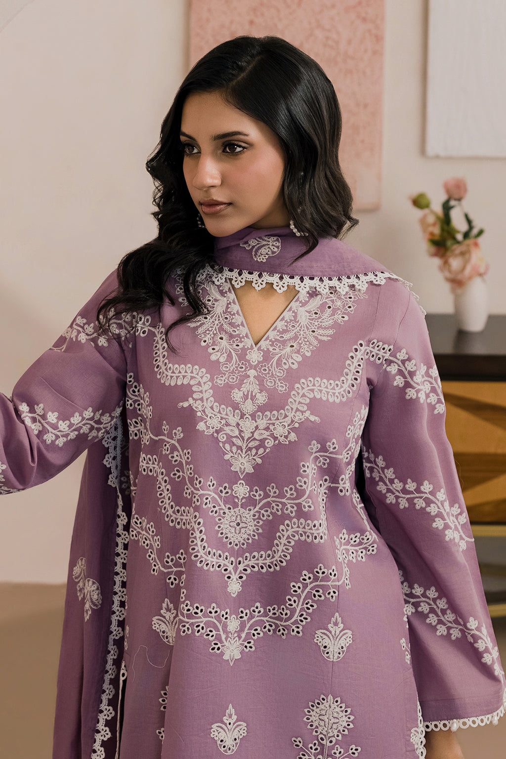Embroidered Shirt Shalwar Dupatta - 0796
