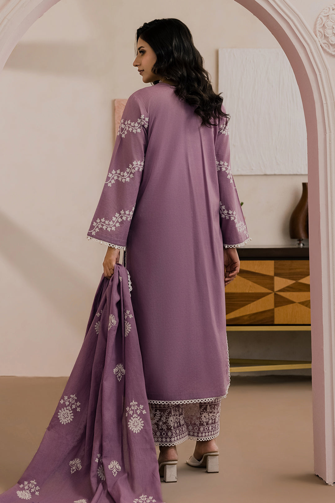 Embroidered Shirt Shalwar Dupatta - 0796