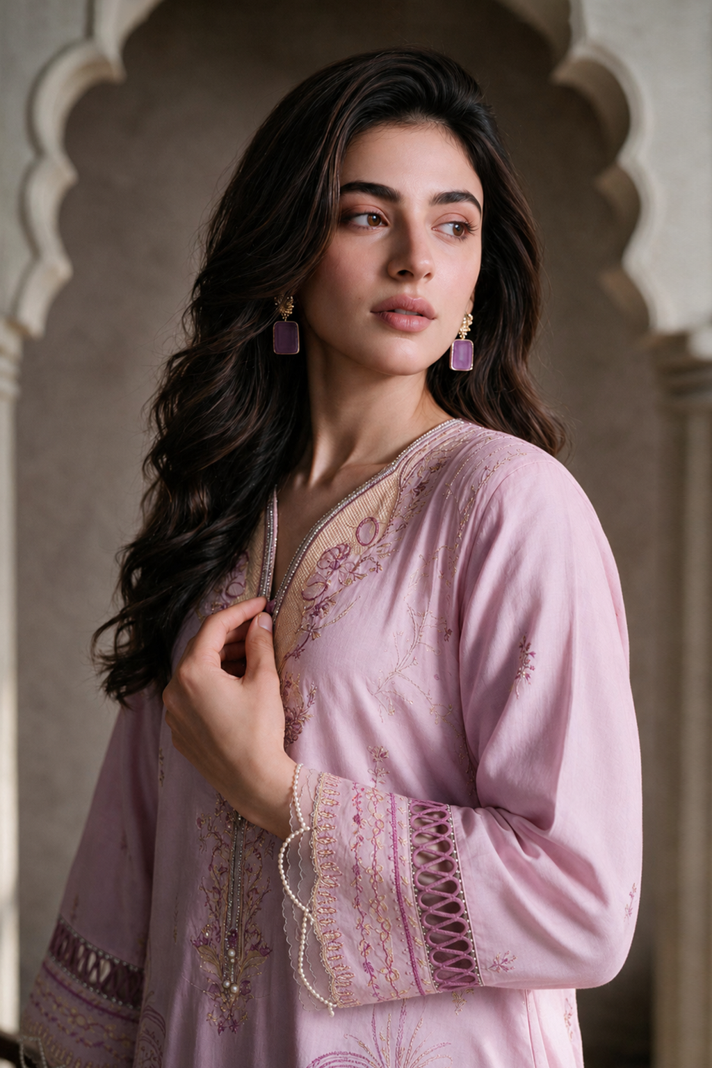 Embroidered Shirt Shalwar Dupatta - 0797