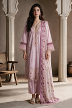 Embroidered Shirt Shalwar Dupatta - 0797