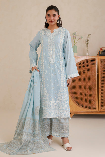 Embroidered Shirt Shalwar Dupatta - 0798