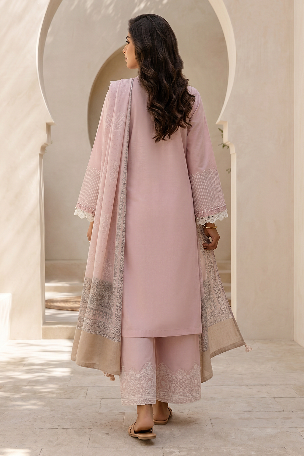 Embroidered Shirt Shalwar Dupatta - 0800
