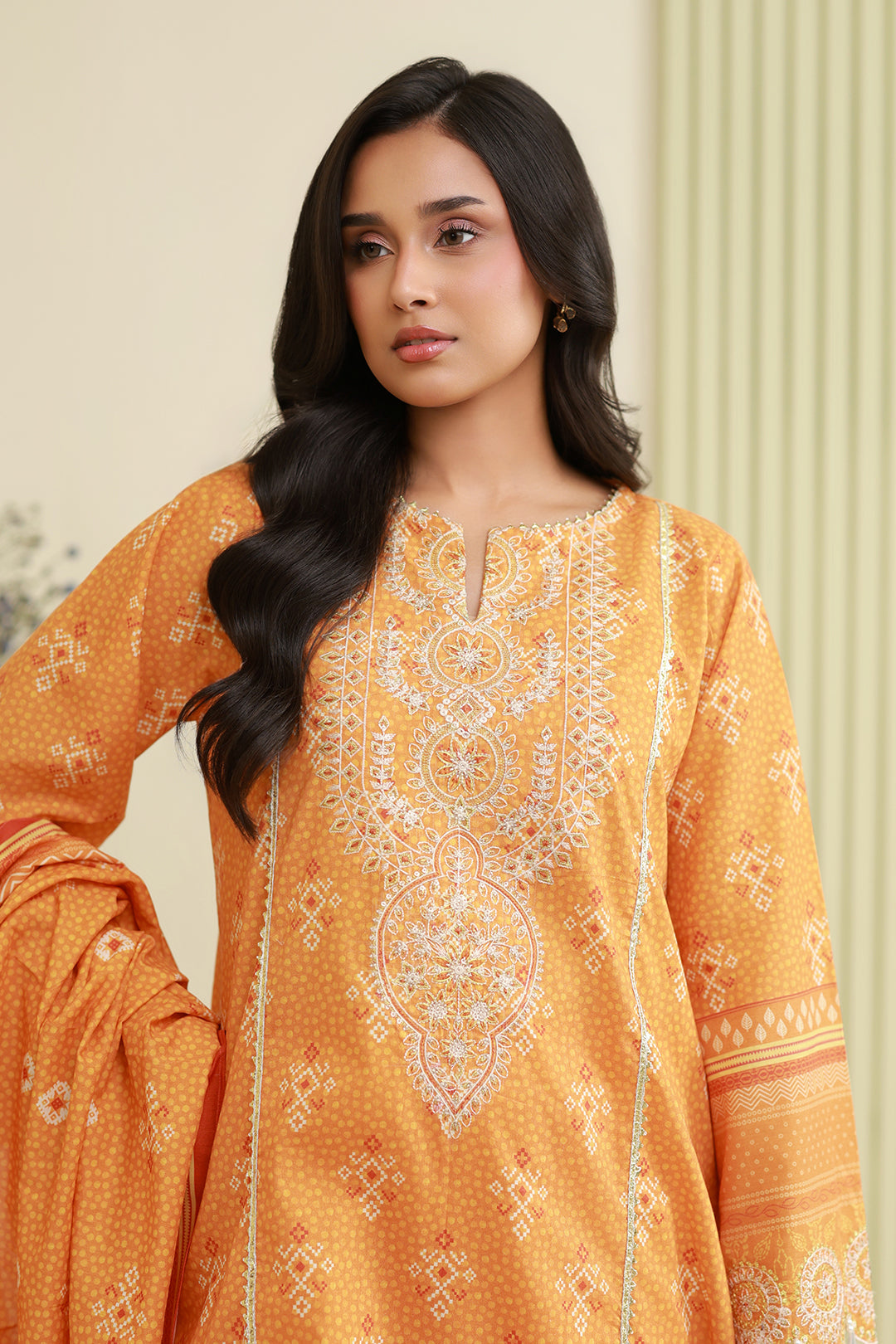 Embroidered Shirt Shalwar Dupatta - 0842