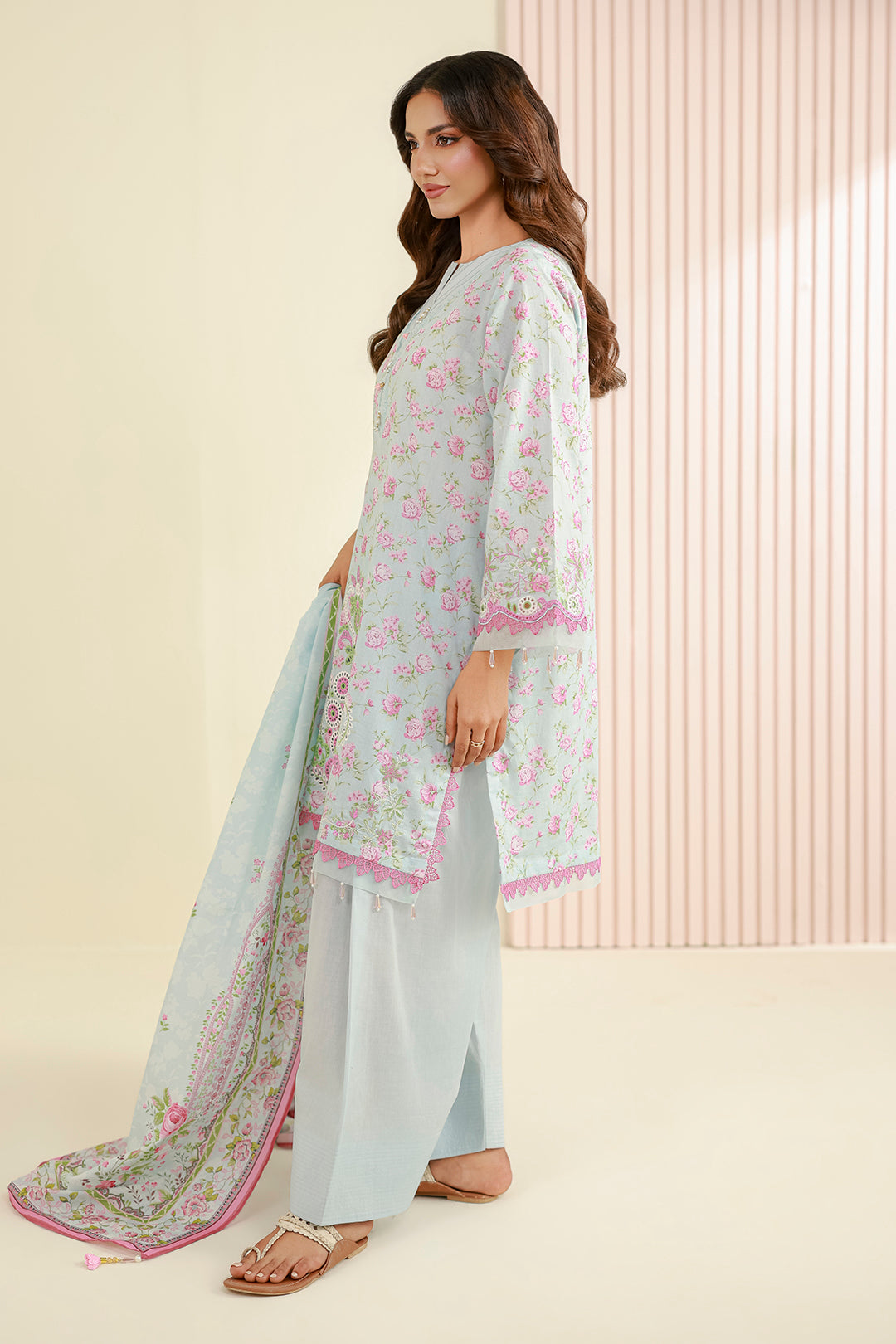 Embroidered Shirt Shalwar Dupatta - 0844