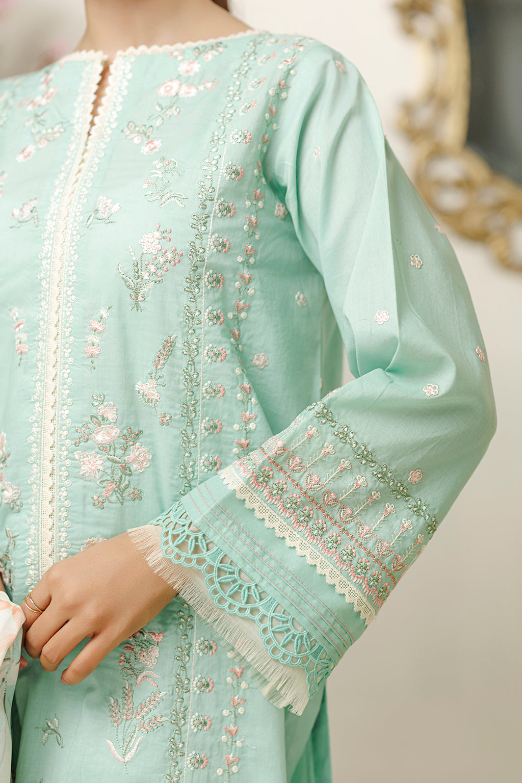 Embroidered Shirt Shalwar Dupatta - 0845