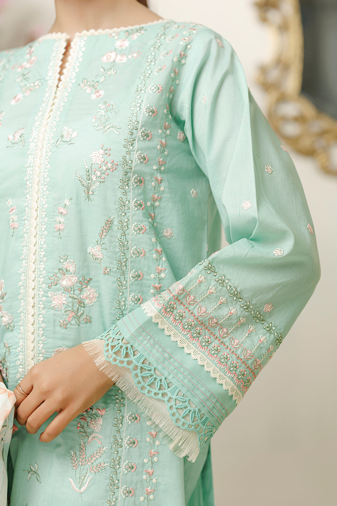Embroidered Shirt Shalwar Dupatta - 0845