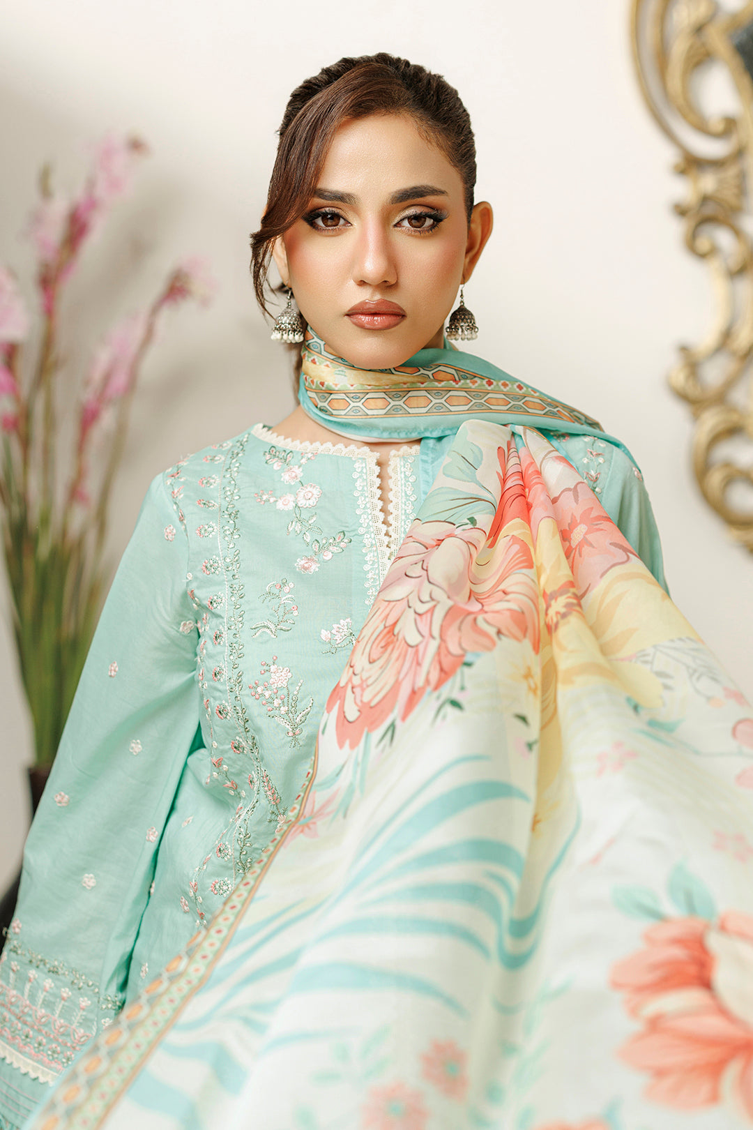 Embroidered Shirt Shalwar Dupatta - 0845