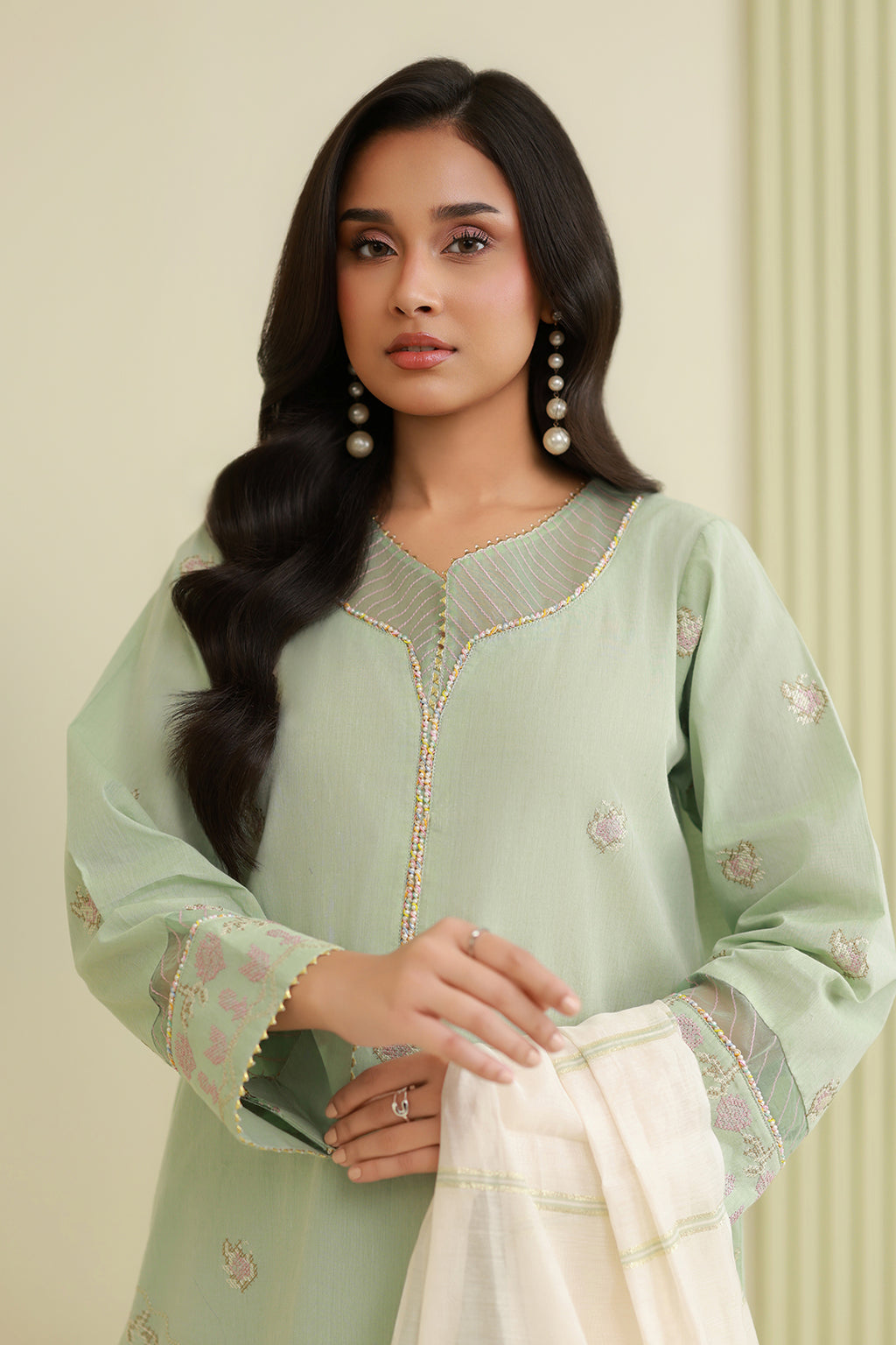 Embroidered Shirt Shalwar Dupatta - 0848