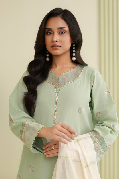 Embroidered Shirt Shalwar Dupatta - 0848