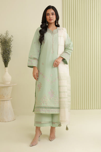 Embroidered Shirt Shalwar Dupatta - 0848