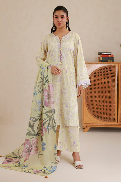 Embroidered Shirt Shalwar Dupatta - 0850