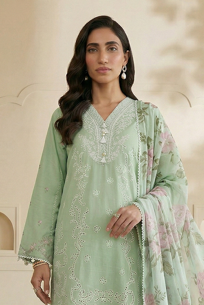 Embroidered Shirt Shalwar Dupatta - 0852