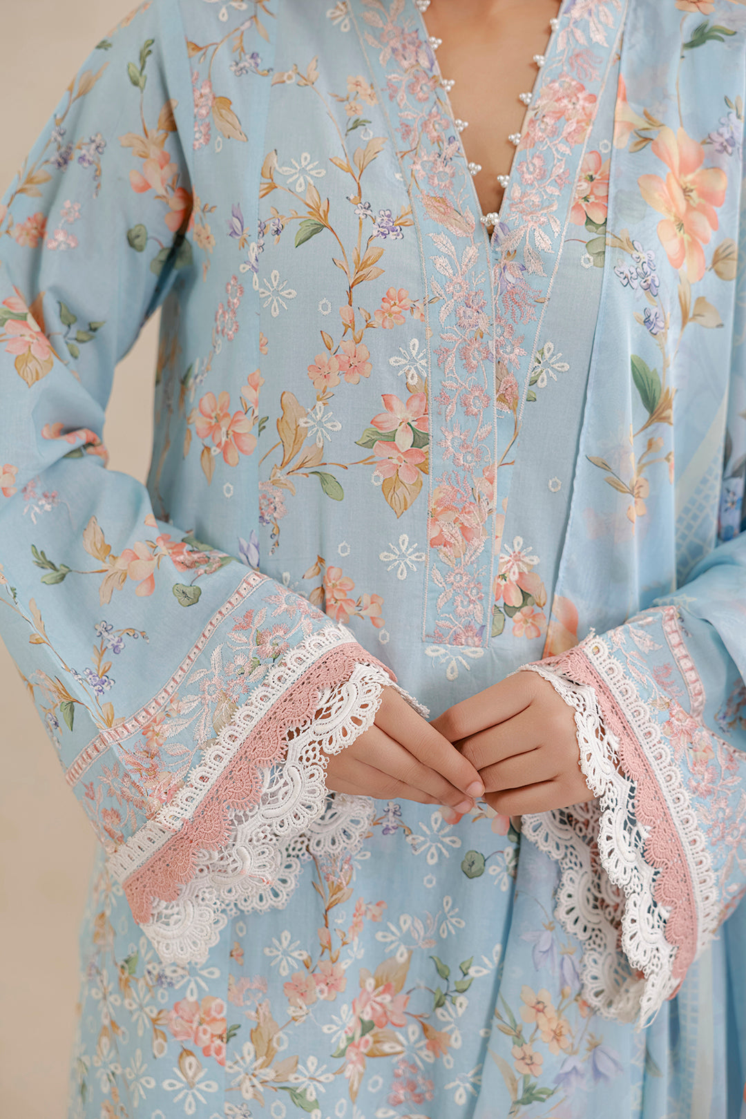 Embroidered Shirt Shalwar Dupatta - 0854