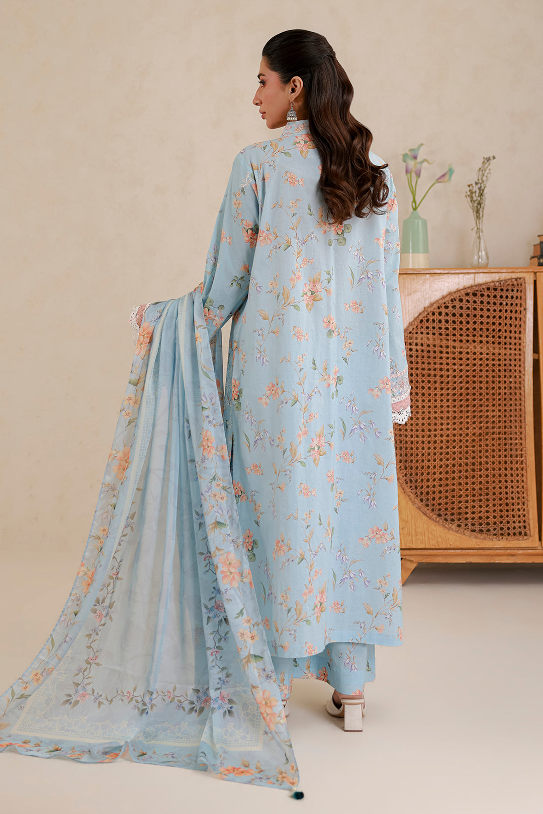 Embroidered Shirt Shalwar Dupatta - 0854