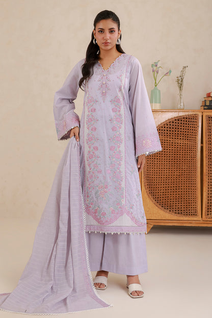 Embroidered Shirt Shalwar Dupatta - 0858