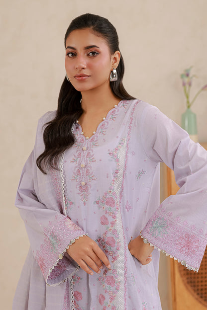 Embroidered Shirt Shalwar Dupatta - 0858