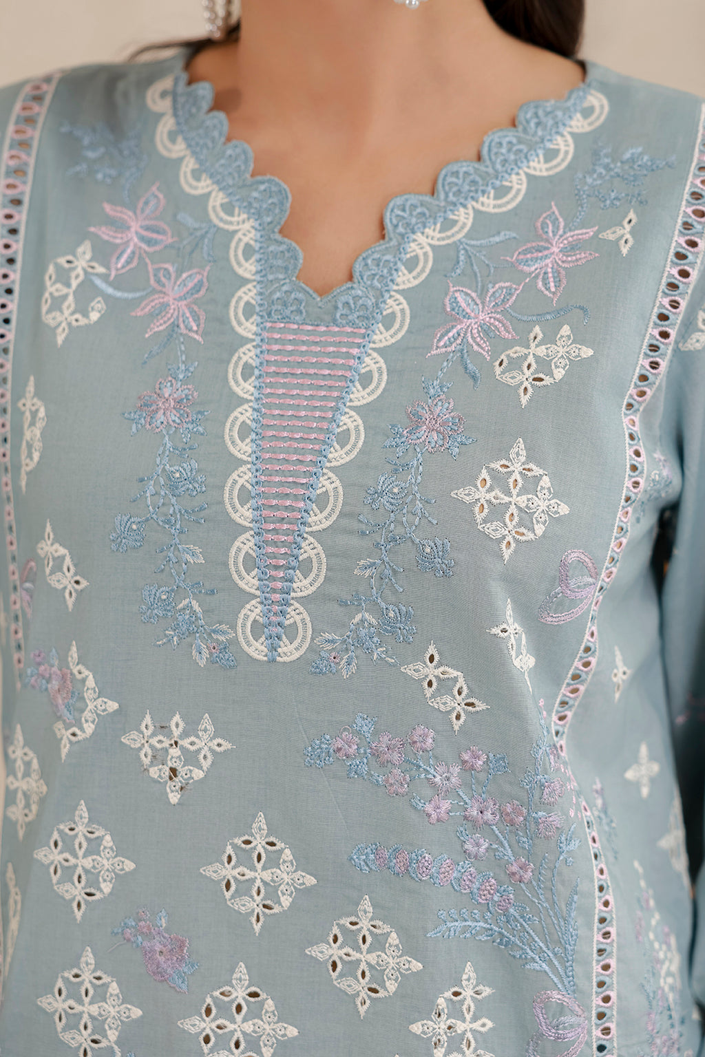 Embroidered Shirt Shalwar Dupatta - 0860