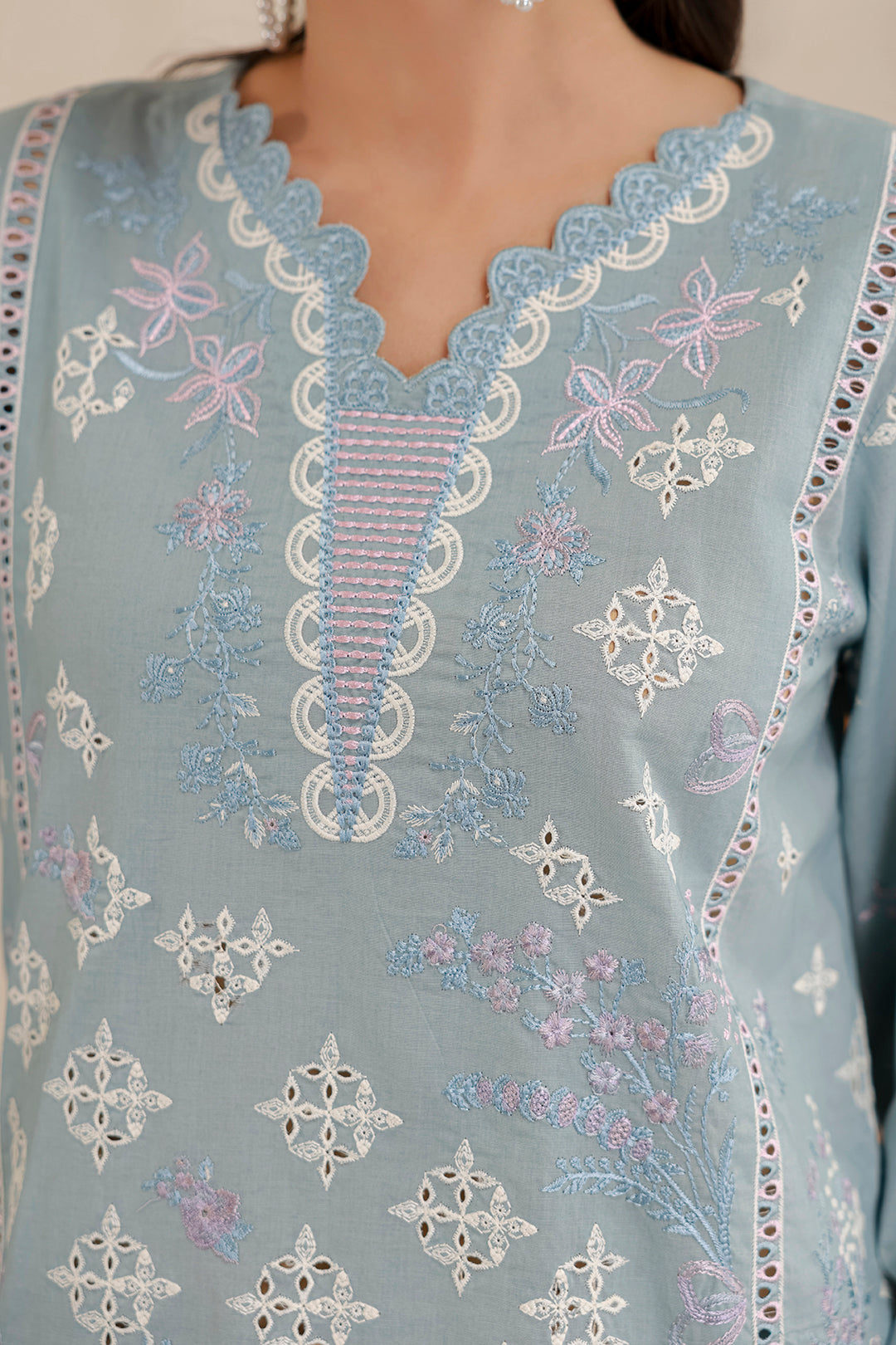 Embroidered Shirt Shalwar Dupatta - 0860