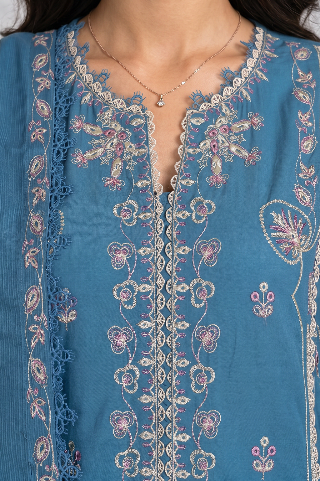 Embroidered Shirt Shalwar Dupatta - 0905