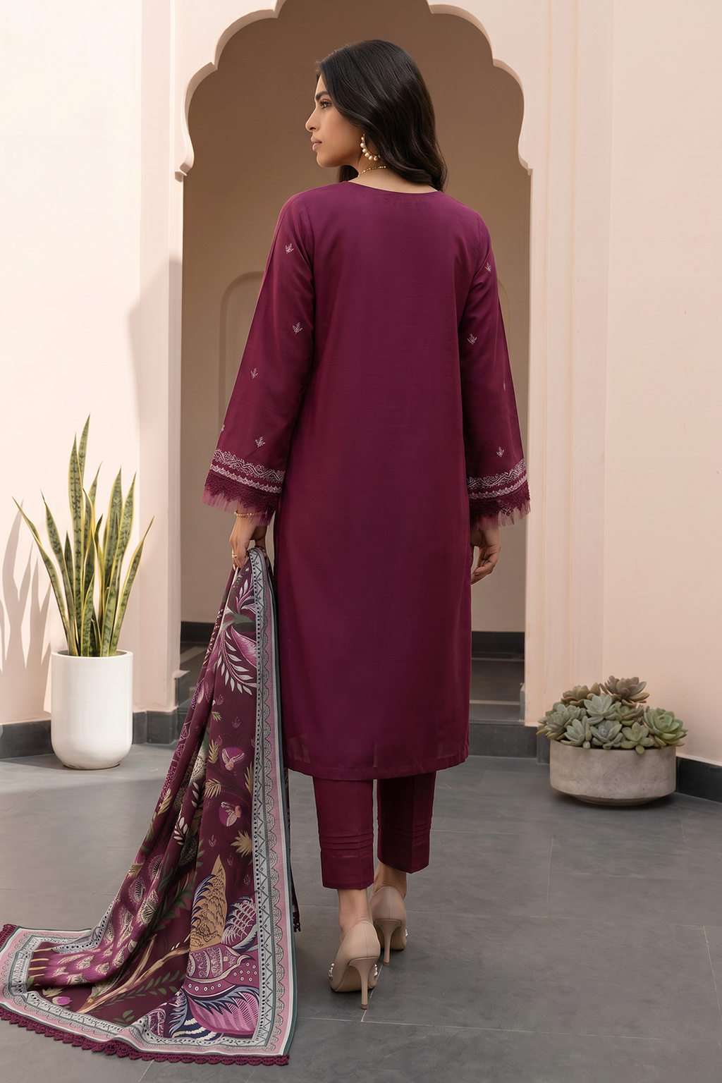 Embroidered Shirt Shalwar Dupatta - 0907