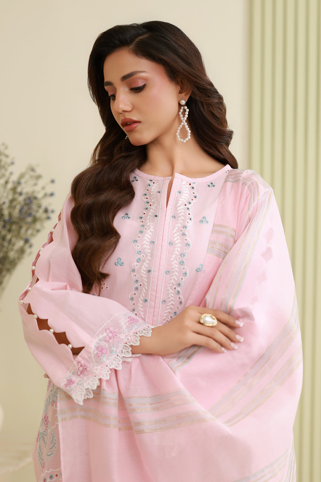 Embroidered Shirt Shalwar Dupatta - 0908