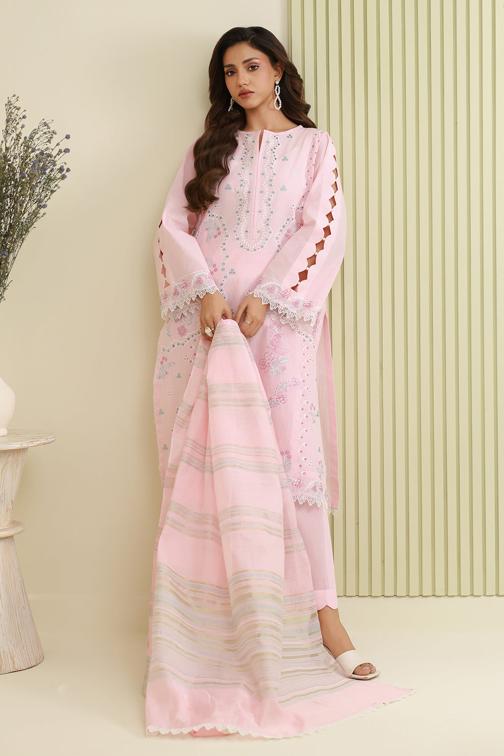 Embroidered Shirt Shalwar Dupatta - 0908